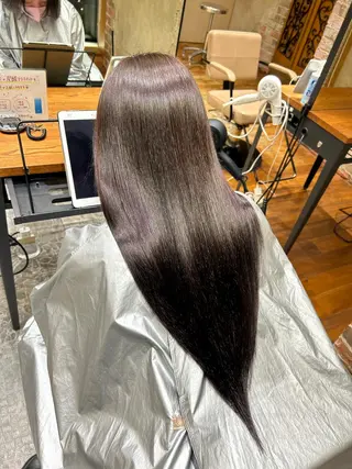 ロング カラー パーマ 銀座✨レイヤーカット 顔まわり/坂本亜裟海のヘアスタイル