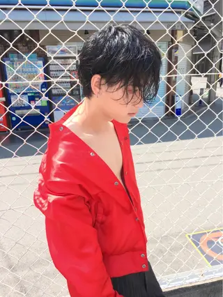 ミディアム パーマ メンズ 柔らか垢抜けｶﾗｰと ｶｯﾄ🫧ASUKAのヘアスタイル