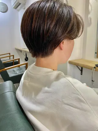 ショート カラー 森貴裕/ニュアンス パーマ/オリーブのヘアスタイル
