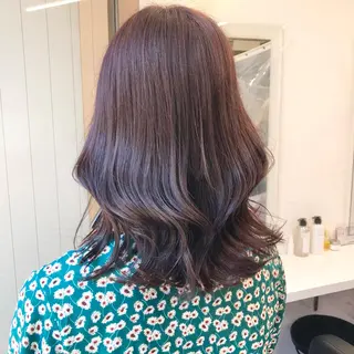 セミロング カラー パーマ ヘアアレンジ メンズ キッズ ネイル マツエク・マツパ 上品＆韓国風 🥀海心🥀のヘアスタイル