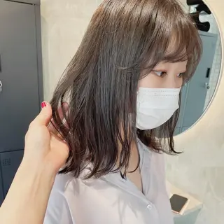 ミディアム カラー ヤマモト マイのヘアスタイル