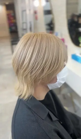 ショート カラー メンズ 🦋Yui🦋透明感 /ベージュ/Wカラーのヘアスタイル