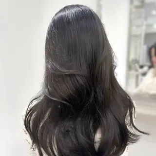 ロング yuuka 🖤韓国ヘア🖤のヘアスタイル