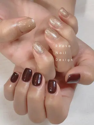 ミディアム ネイル Blowe ニュアンスのネイルデザイン
