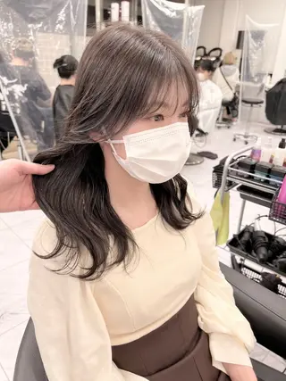 ロング カラー パーマ ヘアアレンジ メンズ 上品＆韓国風 🥀海心🥀のヘアスタイル