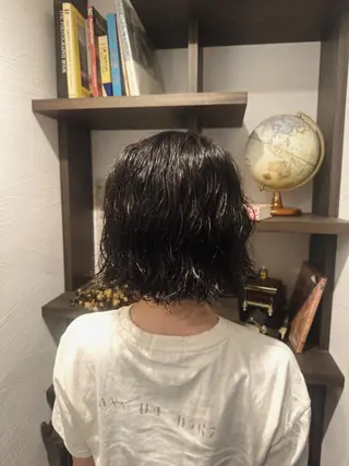 ショート カラー パーマ mina 🐈‍⬛ ラフな似合わせヘアのヘアスタイル