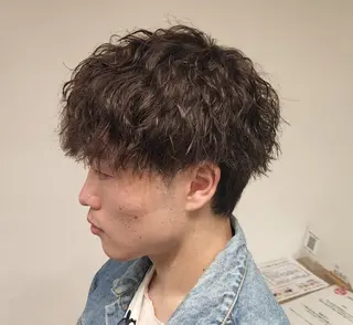 ショート パーマ カラー メンズ 【イケメン風パーマ】 SHOFYのヘアスタイル