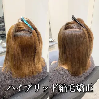 ミディアム カラー パーマ ブリーチ縮毛矯正/ デサキ ショウヘイのヘアスタイル