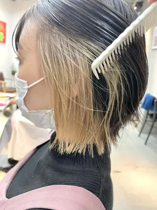 ミディアム カラー 似合わせショート×透 明感/やじまたかしのヘアスタイル