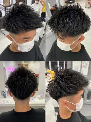 ショート カラー パーマ ヘアアレンジ メンズ 🔥メンズパーマ 特化 渡辺一翔のヘアスタイル
