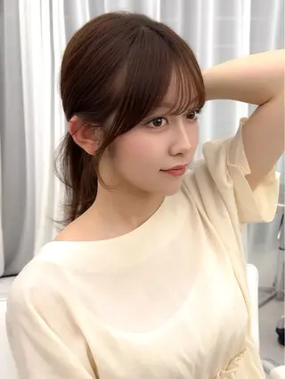 ミディアム カラー ヘアアレンジ 顔周り&ミディアム 特化/池袋/kokiのヘアスタイル