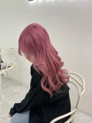 ロング カラー ウルフカット×ハイ トーン職人🤍ゆうひのヘアスタイル