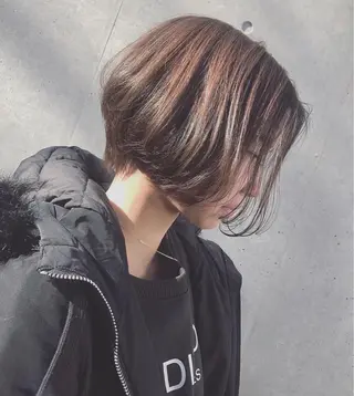 ショート カラー ヘアアレンジ 銀座/ハイトーン/ hayaka 🖤のヘアスタイル