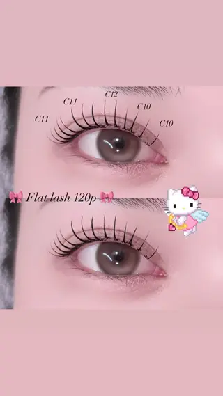 マツエク・マツパ 🎀束感/上下エク/ 𝙍𝙐𝘼 🎀のマツエク・マツパデザイン