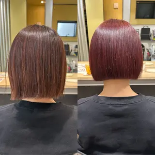 ショート カラー hubhair レイヤー/透明感のヘアスタイル