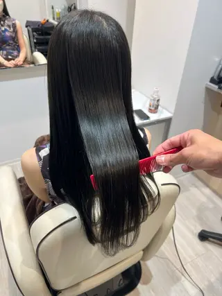 カラー パーマ 髪質改善　ボブ 外ハネボブ　白間　光のヘアスタイル
