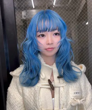 セミロング カラー ハイトーンカラー/ デザインカラー/瑛樹のヘアスタイル