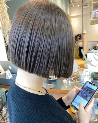 ショート カラー パーマ OVER→三軒茶屋 /縮毛矯正・髪質改善のヘアスタイル