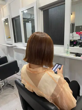 ミディアム カラー ヘアアレンジ Cielro/ダブル カラー/西田咲希のヘアスタイル