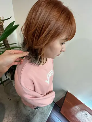 ミディアム Mao 🎀bob 赤み撃退🌿艶カラーのヘアスタイル