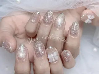 ネイル エツメ💅 長さ出し🎀デザインのネイルデザイン