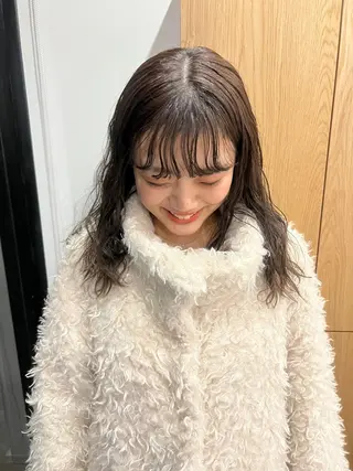 ミディアム パーマ 西川 沙奈のヘアスタイル