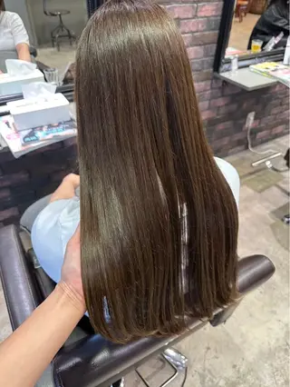 カラー 透明感カラー ここののヘアスタイル