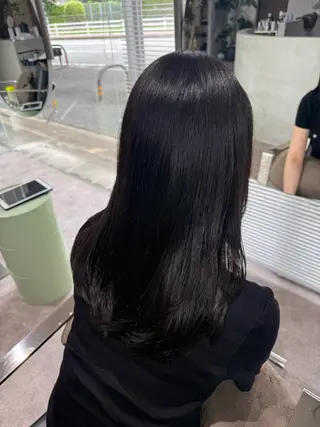 セミロング カラー qpulaあいみ 透明感カラーのヘアスタイル