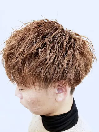 メンズ ショート パーマ 特殊パーマ 片山恭兵のヘアスタイル