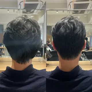 ショート パーマ メンズ ブリ—チ🎨パ—マ 🌿表参道ちえ🌿のヘアスタイル