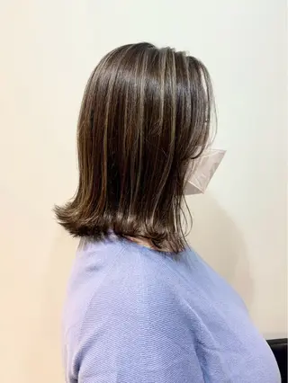 ミディアム 【モデル様募集🖤】 MIKI//伊勢原のヘアスタイル