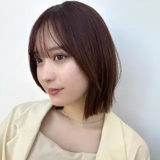 ショート カラー 顔まわり🥨レイヤー /透明感/水口舞奈のヘアスタイル