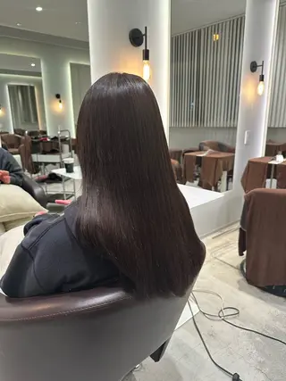 ミディアム カラー 髪質改善ストレート 中林優太のヘアスタイル