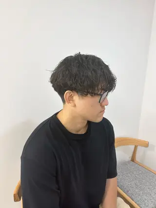ショート パーマ メンズ hina/レイヤー /マロンブラウンのヘアスタイル