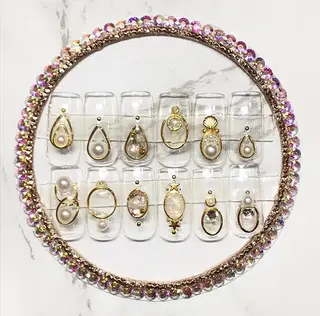ネイル 渋谷／チップ長さ出し 👑アプレgel-xのネイルデザイン