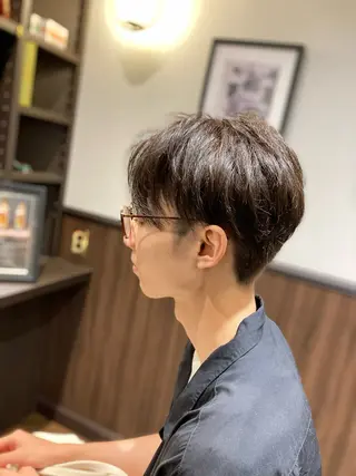 ショート パーマ メンズ 飯野 公紀のヘアスタイル