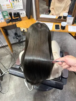ロング カラー 髪質改善 /美髪矯正🫧ゆたかのヘアスタイル