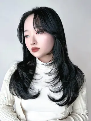セミロング カラー パーマ ヘアアレンジ ITbyALBUM 浦和店のヘアスタイル