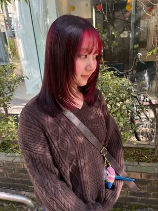 セミロング ひがし のののヘアスタイル