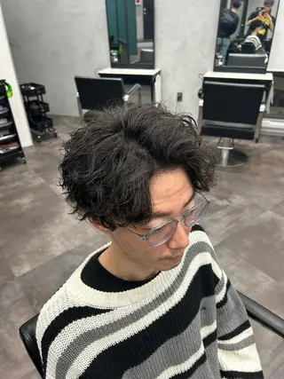 ミディアム パーマ メンズ 🐠メンズ特化🐠 井上風冴のヘアスタイル