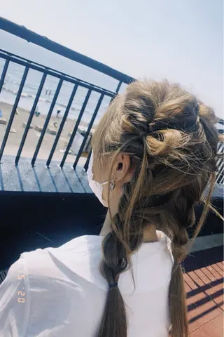 ロング キンサダ ワンリダのヘアスタイル