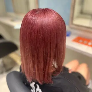 ミディアム カラー 💖ブリーチ/暖色 𝐘𝐮𝐢💖のヘアスタイル