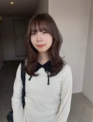 ミディアム nanami IROW大名のヘアスタイル