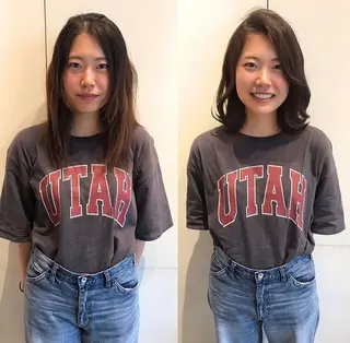 ミディアム カラー ヘアアレンジ 小林 佳祐のヘアスタイル