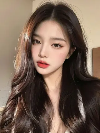 ロング 韓国✖️網紅🖤 パーマYURIYAのヘアスタイル