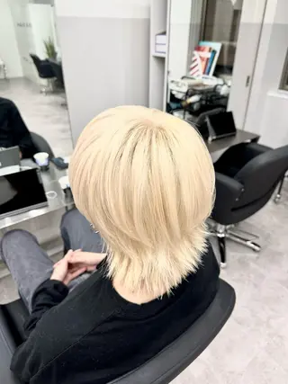 ショート カラー ヘアアレンジ メンズ ✨錦糸町ブリーチ/ ホワイトカラー皇気✨のヘアスタイル