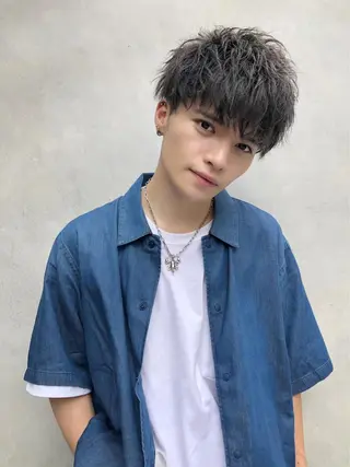 ミディアム カラー パーマ ヘアアレンジ メンズ キッズ ネイル マツエク・マツパ 🦋韓国風カラー🦋 こうせい原宿のヘアスタイル