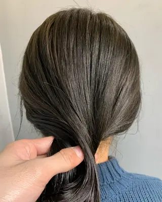 セミロング カラー パーマ ボブパーマコテ巻き風 パーマNo1深江秀平のヘアスタイル