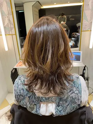 セミロング カラー 💜髪質改善美髪💜 星野清光のヘアスタイル