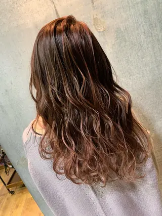 セミロング カラー 天野 開のヘアスタイル